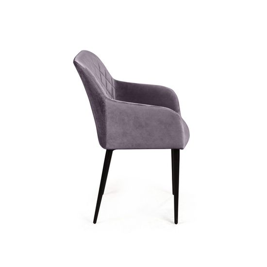 Стул с подлокотниками Robert, бархат серый 27