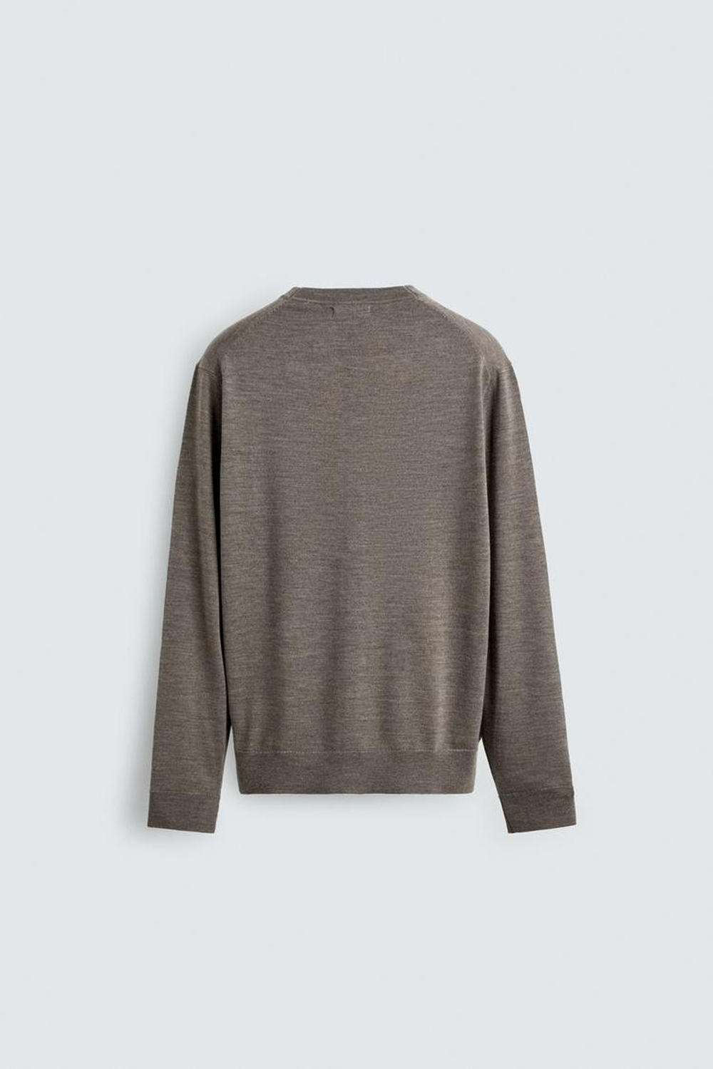 ZARA КАРДИГАН ИЗ 100% ШЕРСТИ, СЕРОВАТО-КОРИЧНЕВЫЙ