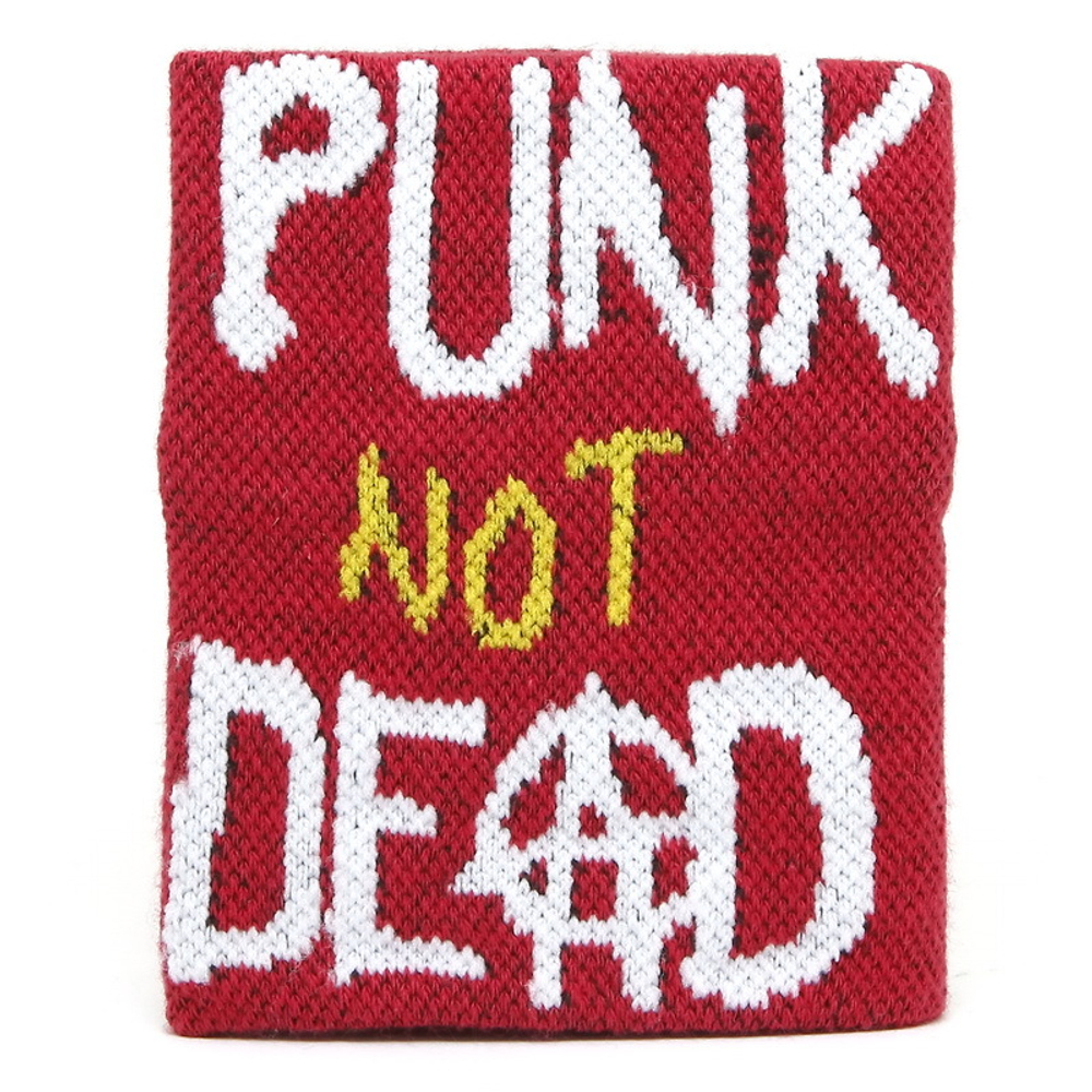 Напульсник Punks Not Dead красный (089)