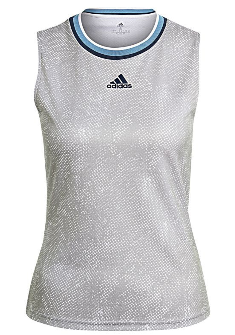 Женский топ теннисный Adidas Primeblue Printed Match Tank Top W - white/crew navy