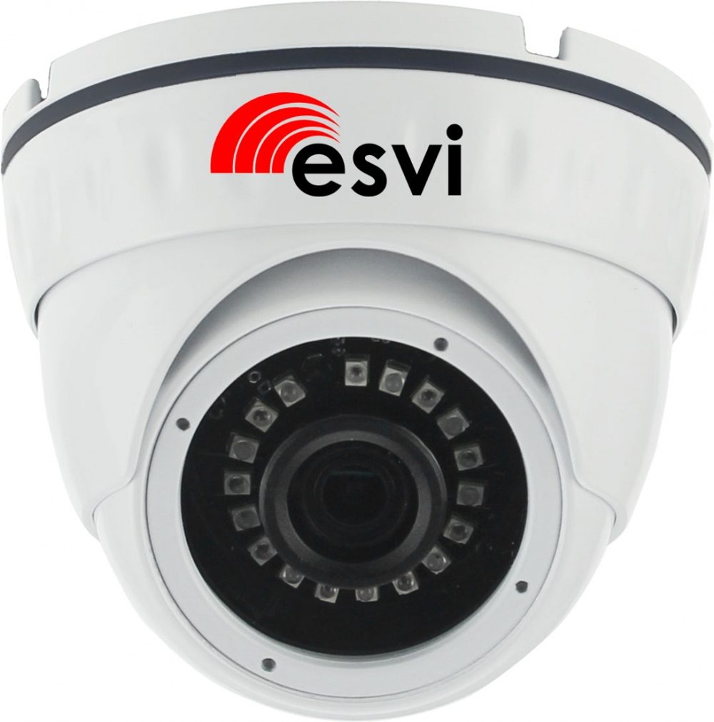 EVC-IP-DN2.0-SG-P/M (XM) купольная уличная IP видеокамера, 2.0Мп, f=2.8мм, POE, микрофон
