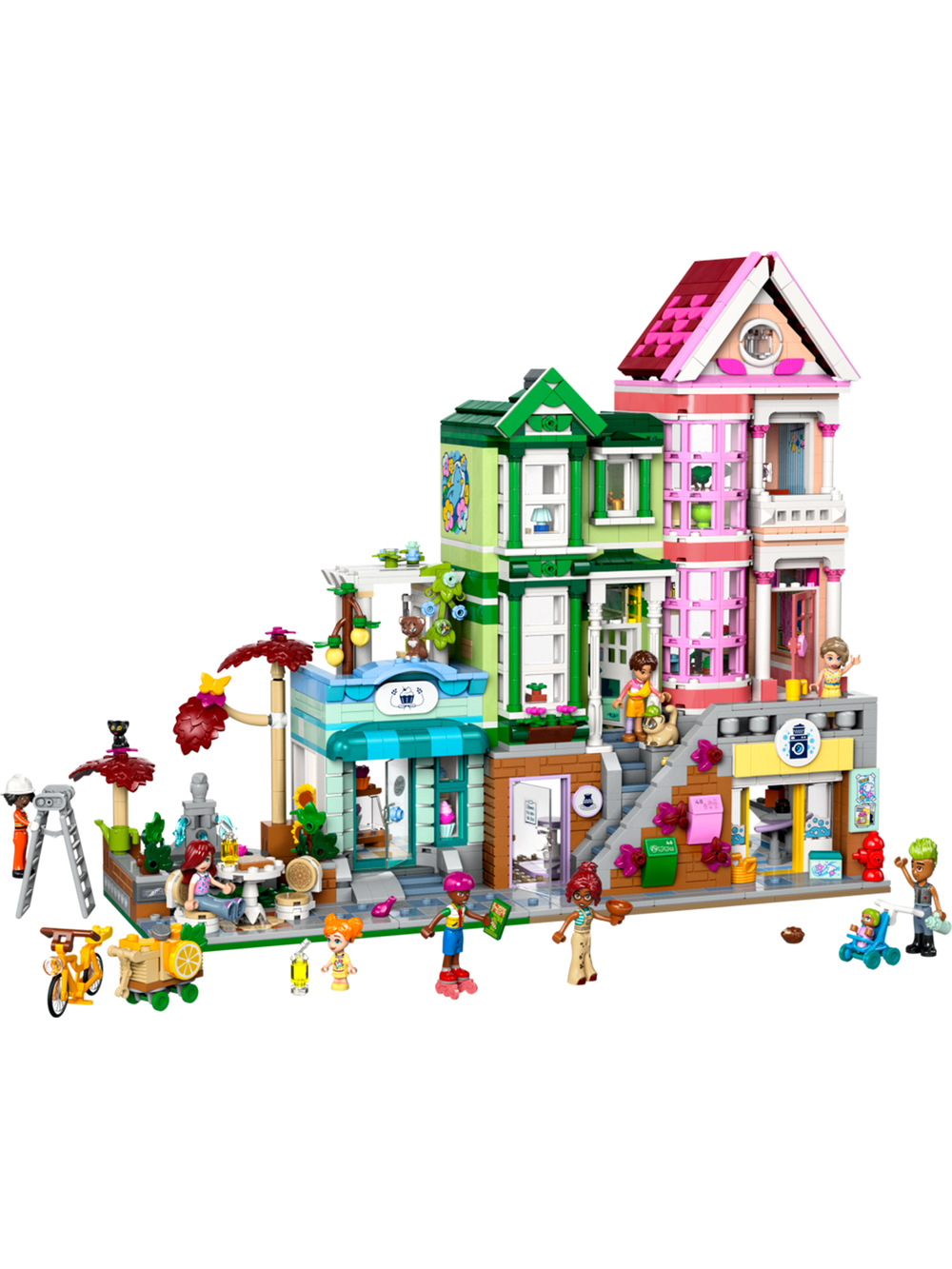 Конструктор LEGO Friends 42670 лего Апартаменты и магазины, дом с магазинами, минифигурки, оригинал LEGO