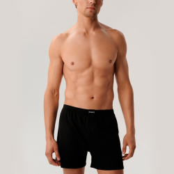 Мужские трусы боксеры черные набор 2в1 ATLANTIC Basic Man 2BMB-003