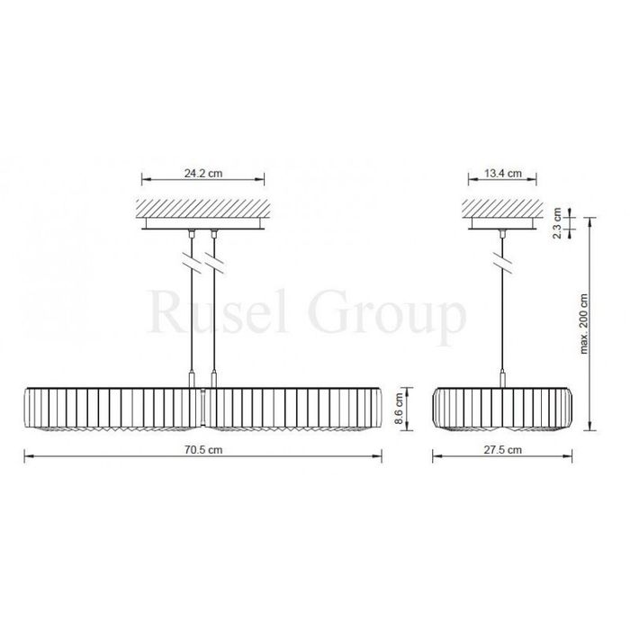 Подвесной светильник Swarovski EYRIS DUO A.9950 NR 700 231