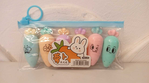 Набор текстовыделителей "Морковки", 6 шт