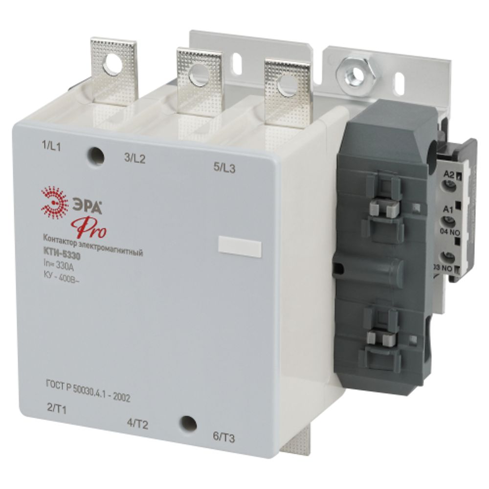 Контактор КТИ-5330 ЭРА PRO KKT50-330-400-10-E 330А 400В/АС3 | Контакторы КТИ