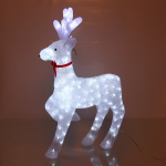 Фигура светодиодная «Белоснежный олень» 60*21*100 см, 150 ламп LED, (авторежим), 220V, Белый