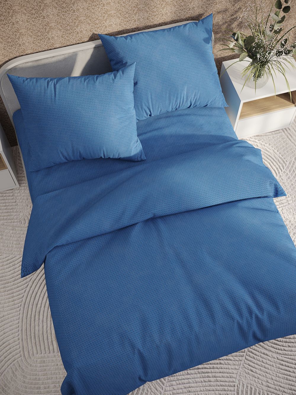 Наволочка комплект 2шт перкаль Сказка "Вязание." 70x70 см на молнии