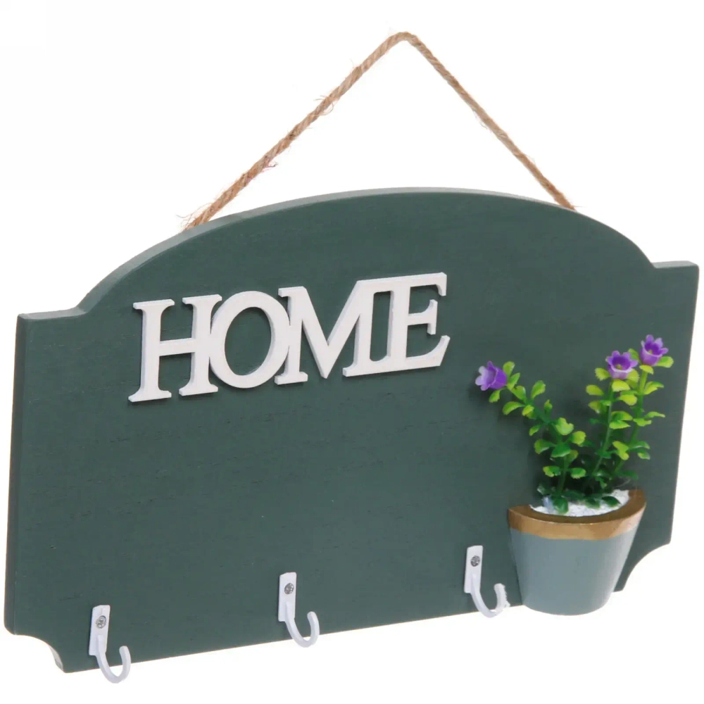 Ключница настенная «ЛАМИНГТОН», 3 крючка, цвет бирюзовый, 25*15см