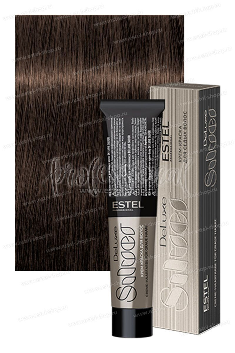 Estel DeLuxe Silver 4/7 Шатен коричневый 60 мл