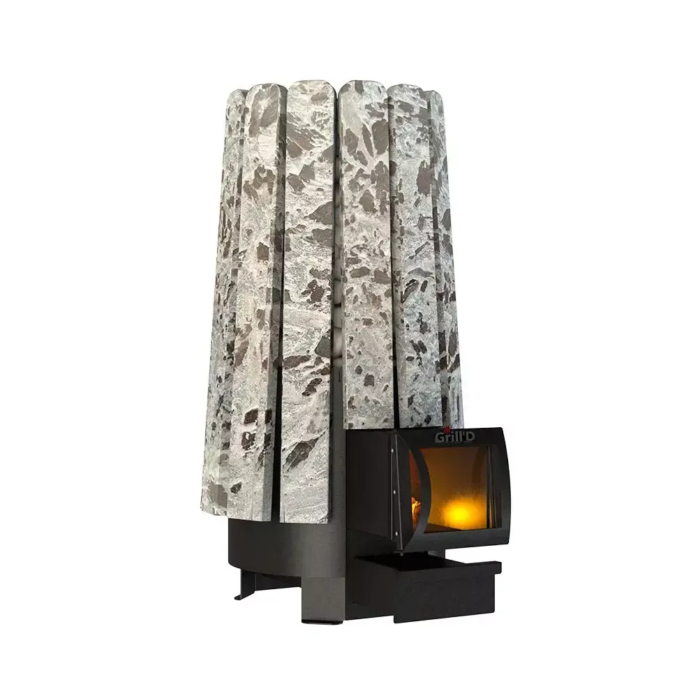 Дровяная банная печь Grill'D Cometa Vega 180 Long Stone (Серпентинит)