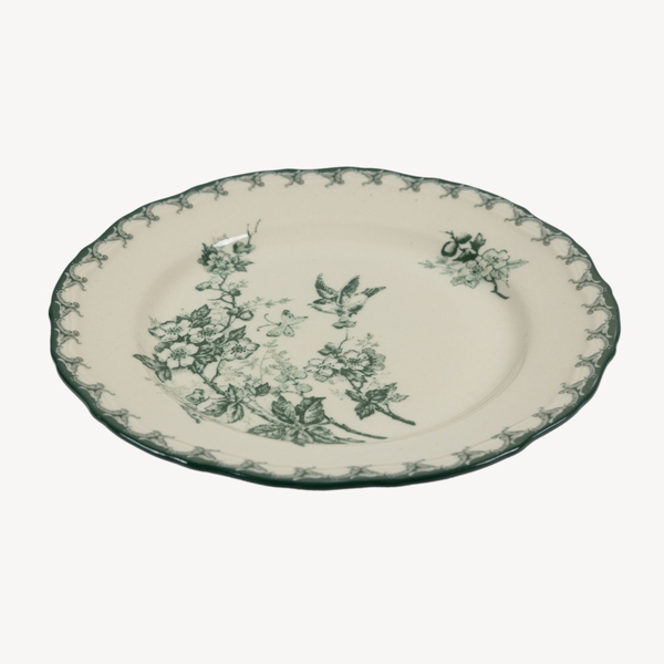 Тарелка плоская 22.5см Дымов Керамика Цветущий боярышник