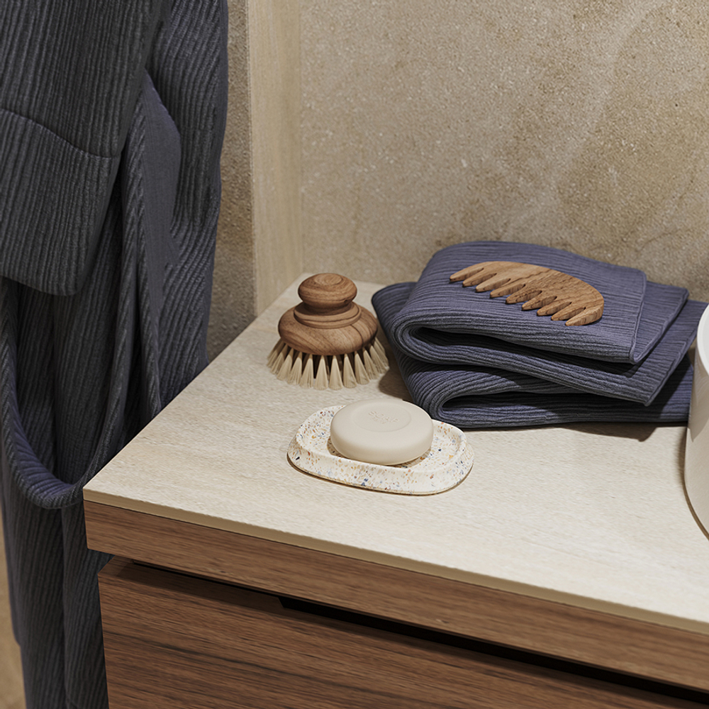 Мыльница mosaic, светло-бежевая