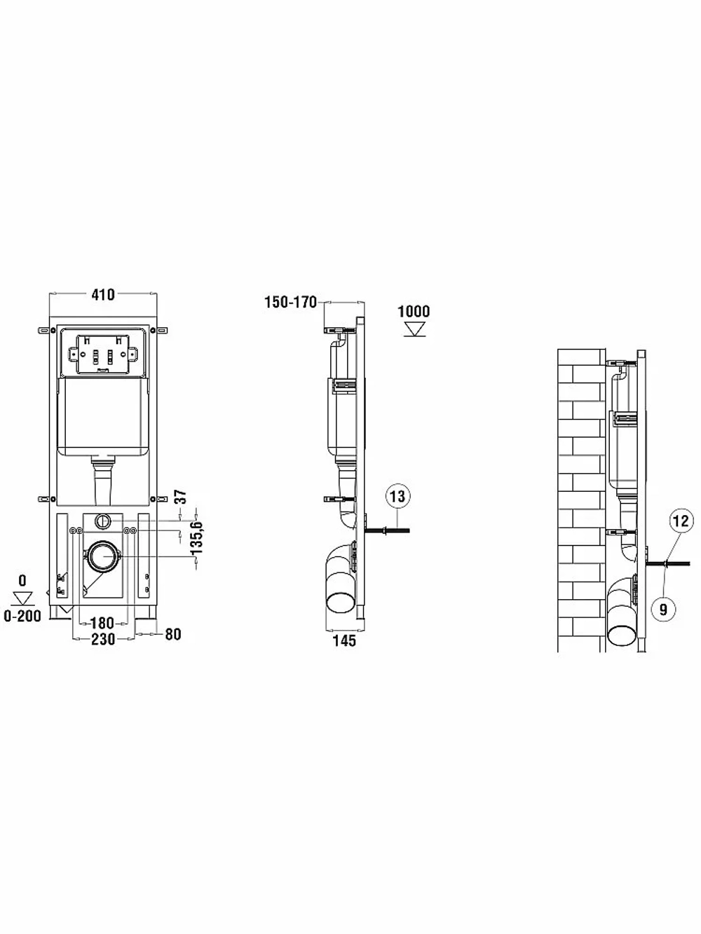 Унитаз подвесной WeltWasser WW GELBACH 10000012039 с крышкой микролифт, безободковый, смыв торнадо, в комплекте с инсталяцией, серый матовый