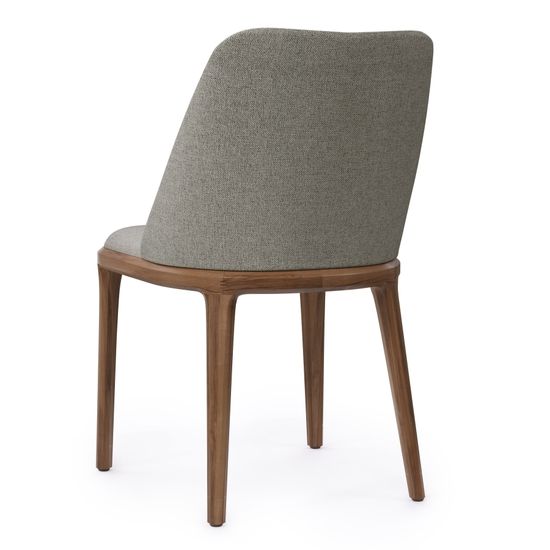 Стул Bruno массив ореха и серая ткань
