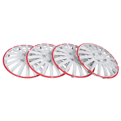 Колпаки R14 Orion 4шт (бело-красные) ABS-пластик ARNEZI A0702078