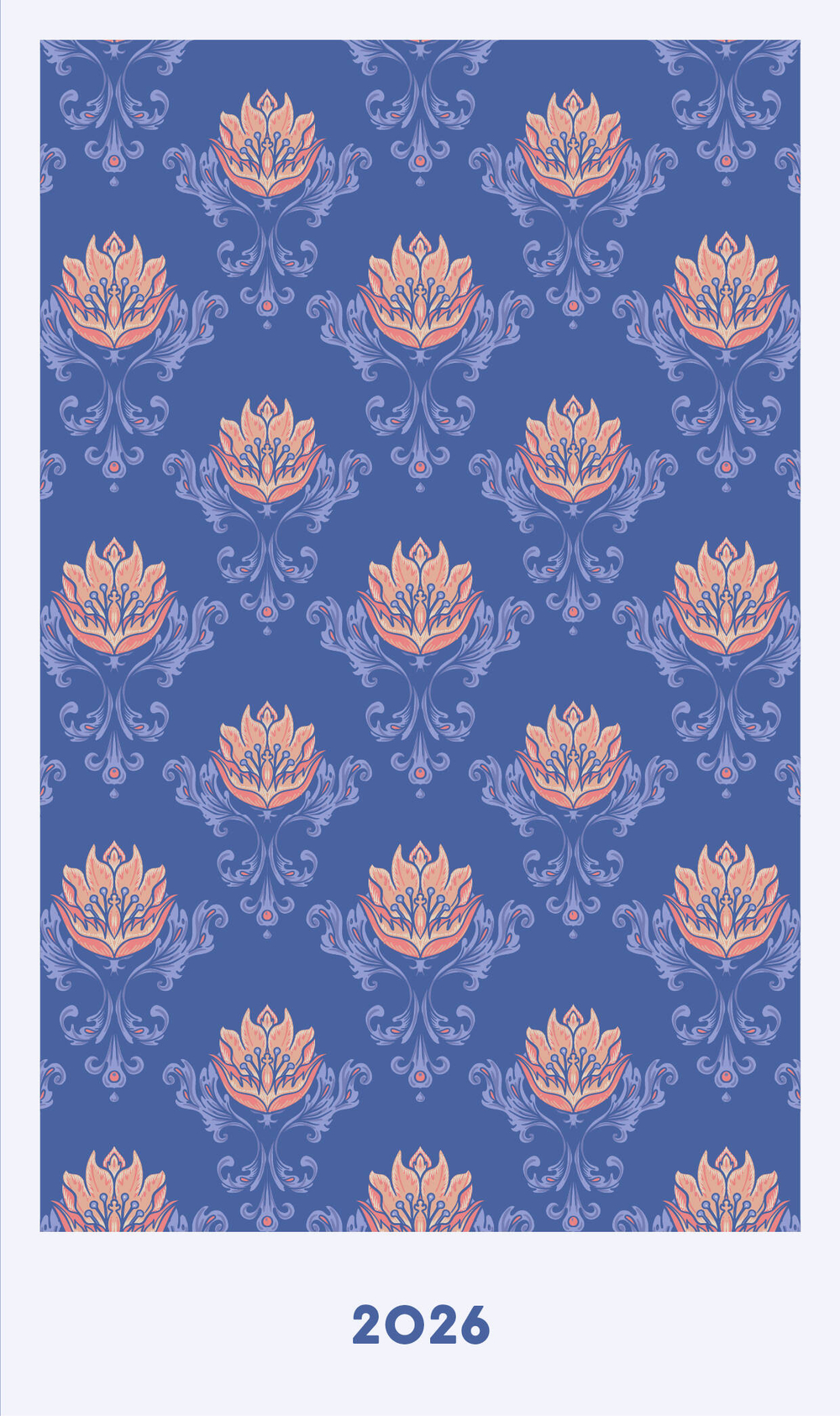 Мини ежедневник. Уильям Моррис (А6, 80 л., мягкая обложка, синий)