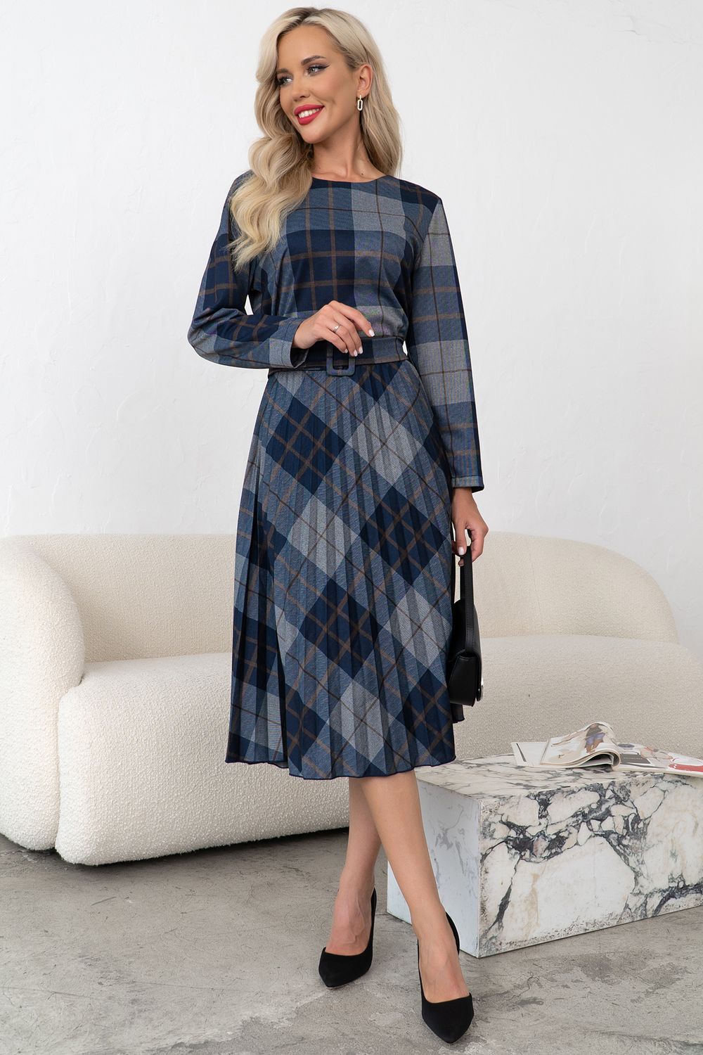 Платье Сильвия (серый/коричневый) Р11-1086/18 Nikol