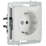 Розетка BRITE РС11-1-0-БрБ 16А с заземл. без защ. шторки механизм бел. IEK BR-R11-16-K01