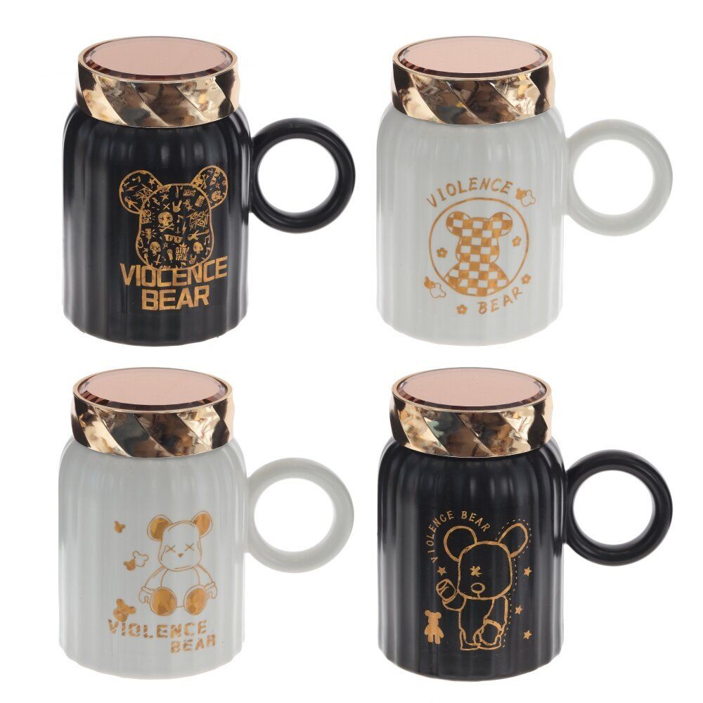 GAEM Кружка с крышкой, 500 мл, L14 W9 H13 см, 4в.