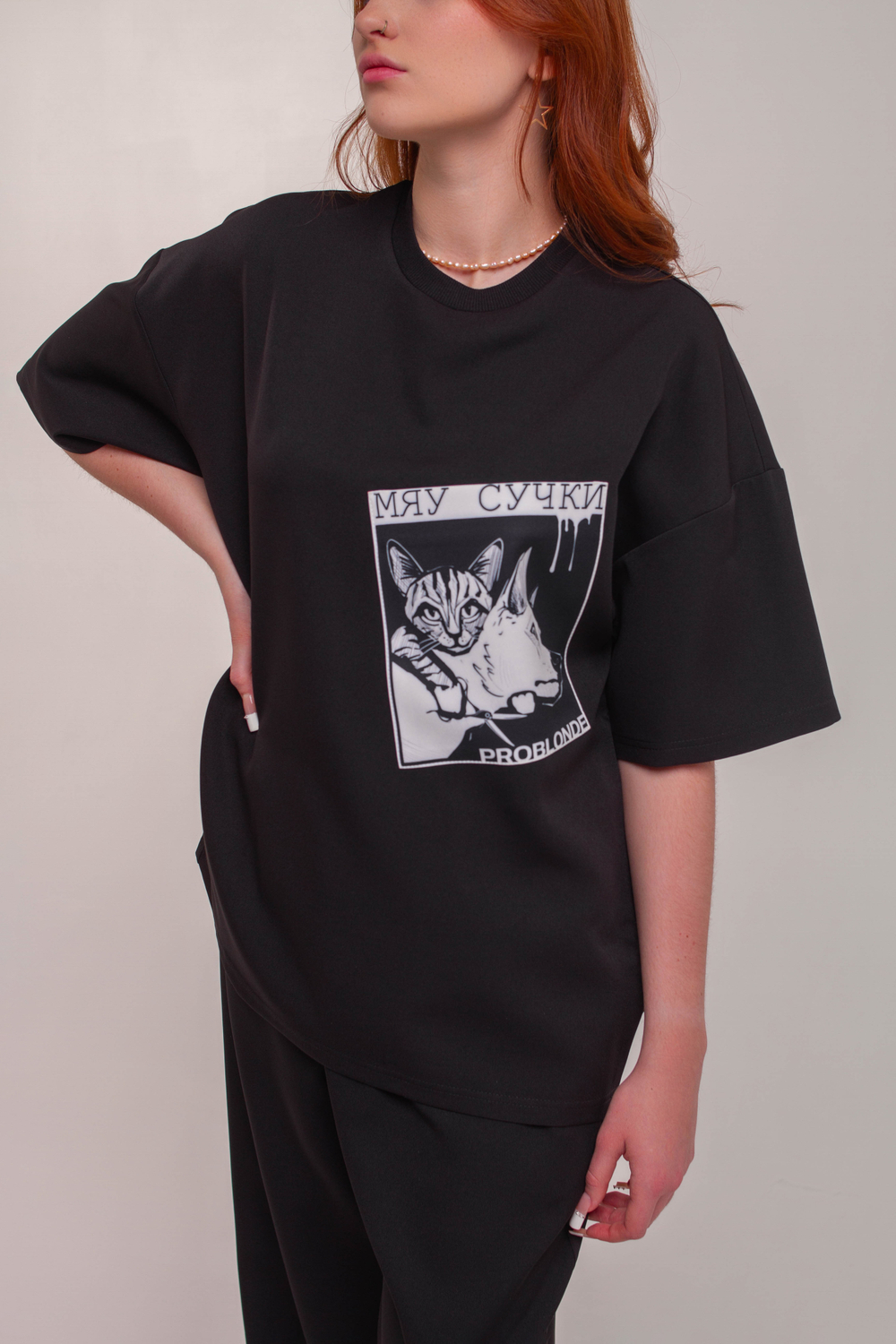 ФУТБОЛКА NUMERO 1 с карманом print CatDog