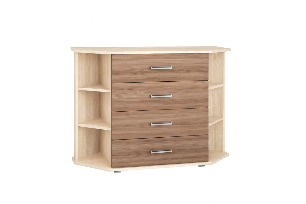 Комод угловой Катрин 7, ясень шимо/дуб сонома