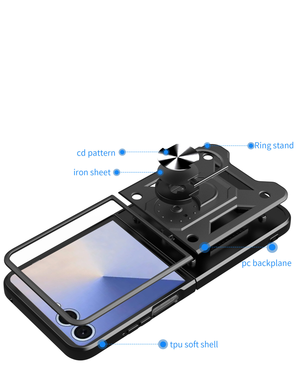 Чехол с кольцом Bumper Case для Samsung Galaxy Z Flip 7