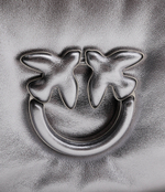 Кожаная сумка-мессенджер LOVE CLICK PUFF CLASSIC Pinko - серебряный(101585 A0F8)