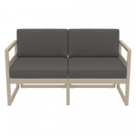 Комплект пластиковой мебели Siesta Contract Mykonos, бежевый, темно-серый