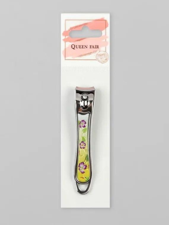 Кусачки-книпсер педикюрные, с пилкой, 8 см, рисунок МИКС