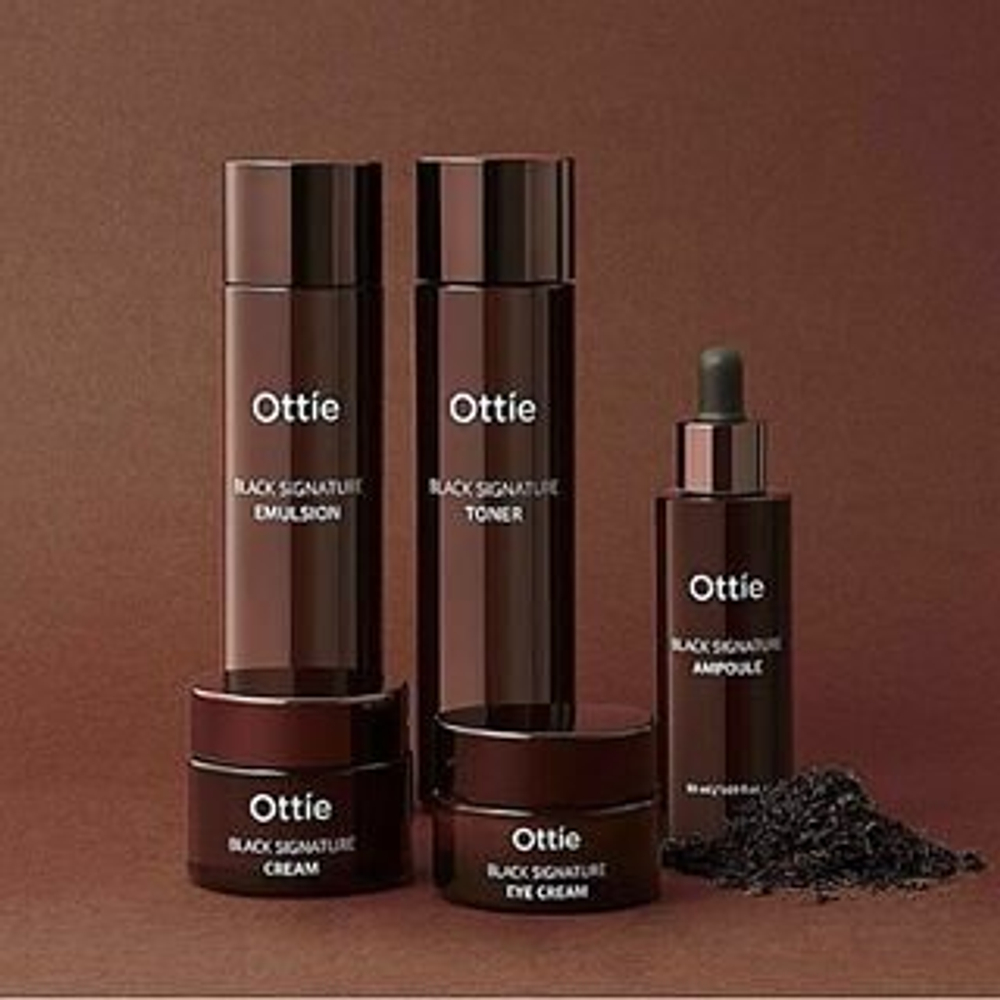 Ottie Black Signature Toner тонер для лица с муцином черной улитки