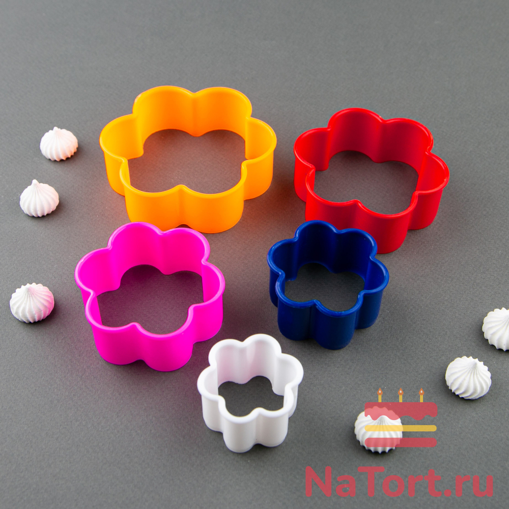 Набор форм для печенья «Цветок», 5 шт
