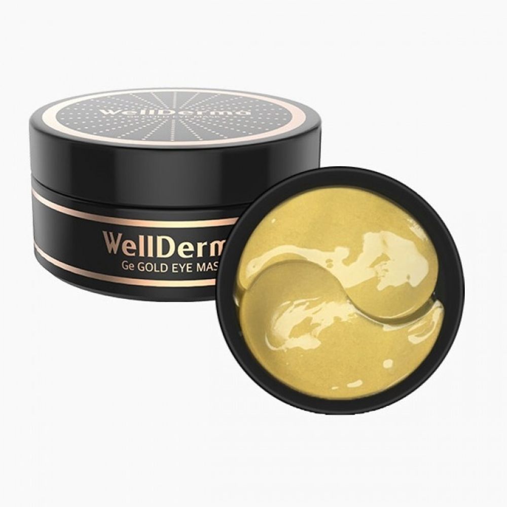 Гидрогелевые патчи с золотом и ферментом германия WELLDERMA Ge Gold Eye Mask 60шт