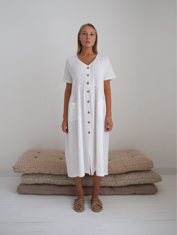 Платье “Country” миди в молочном цвете