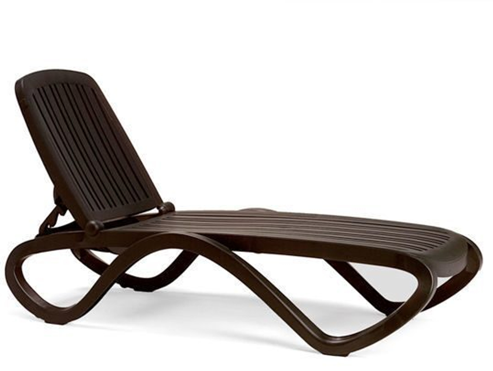 Шезлонг Nardi Tropico caffe стопирующийся, 194х91х69см