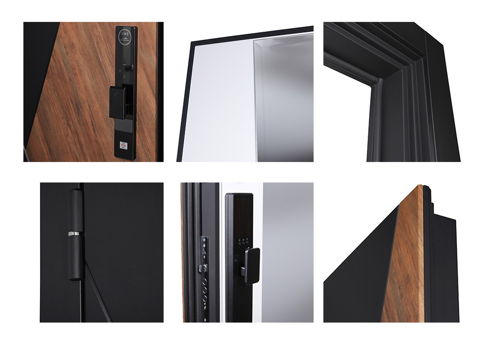 Стальная дверь "Plata" с зеркалом