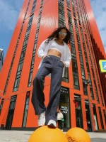 Штаны палаццо оверсайз графит