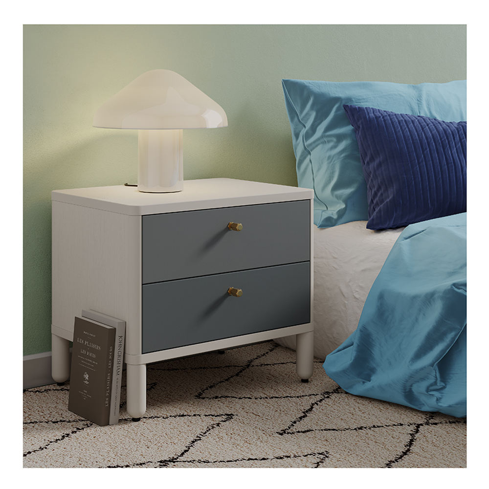 Тумба прикроватная saga, hordur, 55х40х50 см, белая