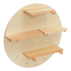 Полка настенная круглая 50см Bergenson Bjorn Shely светлое дерево