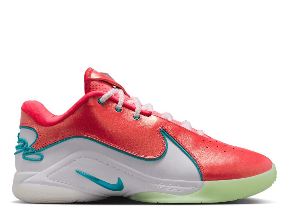 Баскетбольные кроссовки Nike LeBron XXII "Limelight" Solar Red/Dusty Cactus-White-Vapor Green