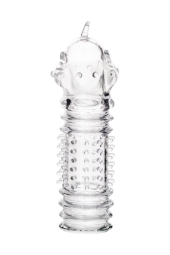 Прозрачная насадка на член с пупырышками Baldi