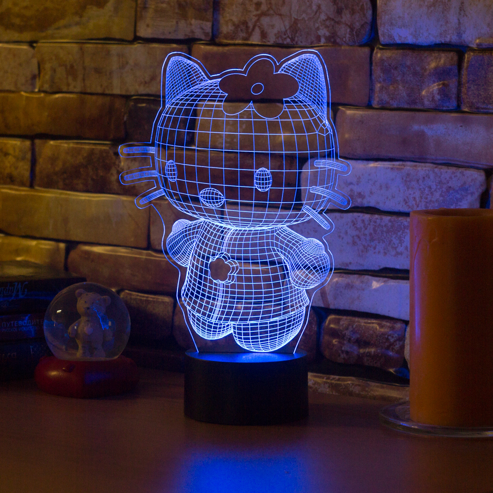 3Д-светильник "Hello Kitty" 3D