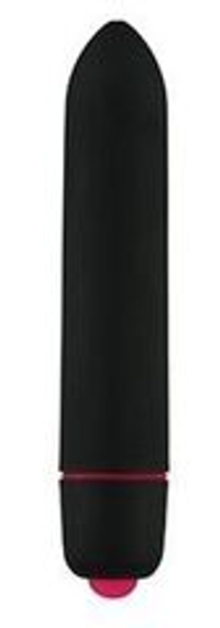 Черная компактная вибропуля Univibe - 9 см.
