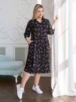 Платье 1329 цветы на черном Novita (Акция)