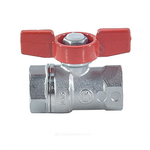 Кран шаровой латунь хром R251D Ду 20 Ру42 ВР бабочка красная Giacomini R251X004