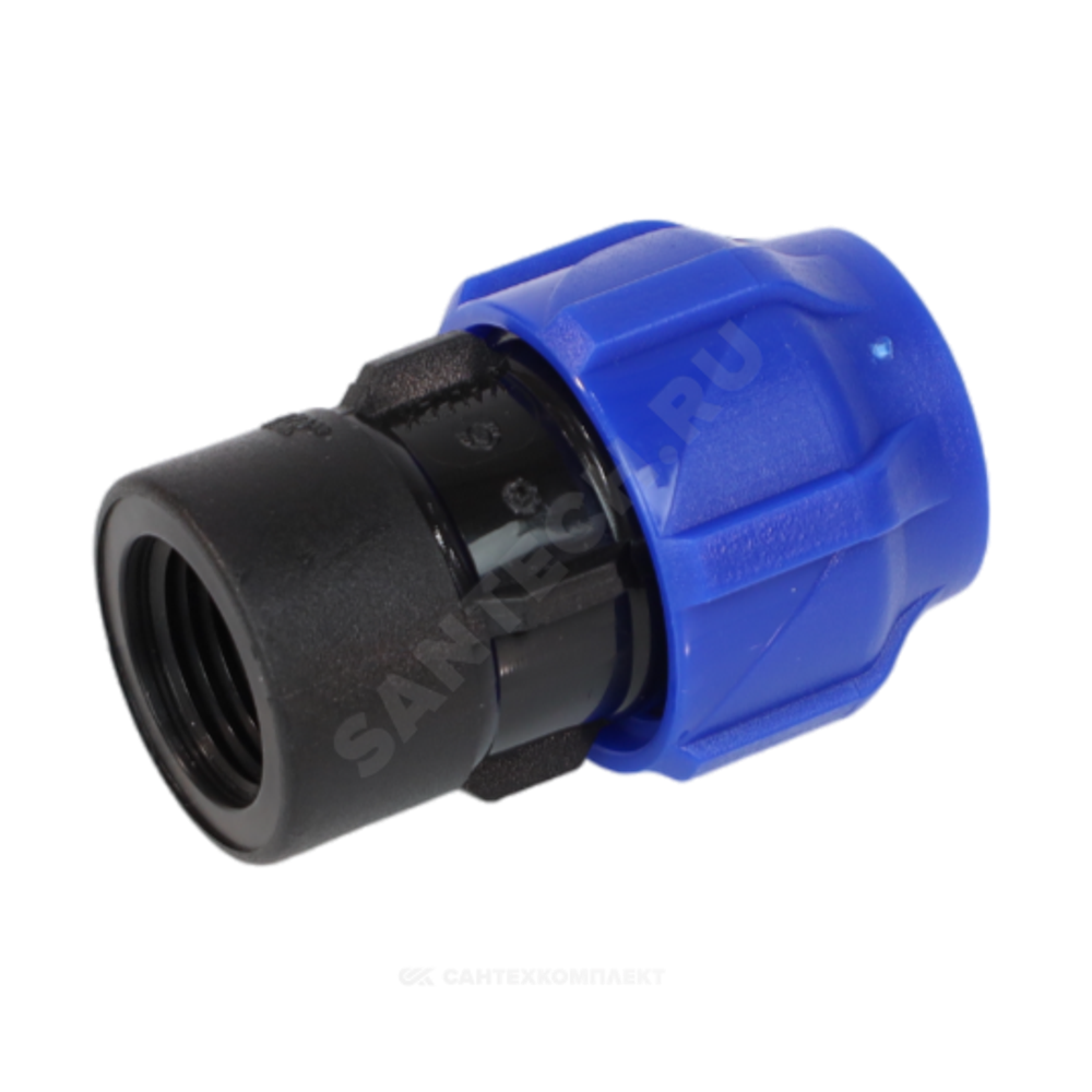 Муфта компрессионная ПЭ Дн 50х1 1/2" ВР Ру16 VALFEX 121001250112