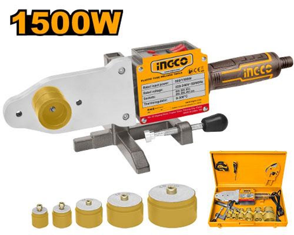 Аппарат для сварки пластиковых труб 1500Вт INGCO PTWT215002 INDUSTRIAL