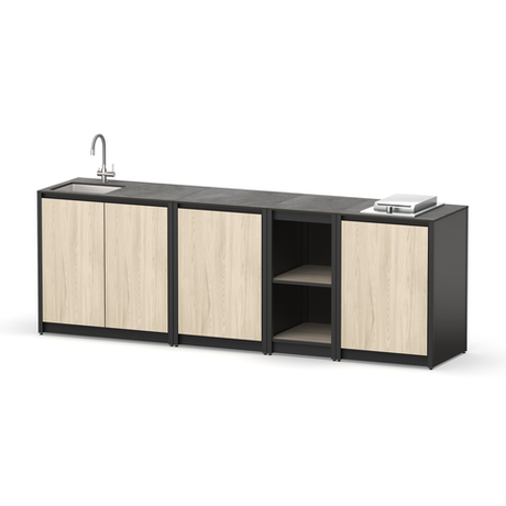 Уличная кухня Lounge C-111SP, 2.5 м, дуб сонома/черный мрамор