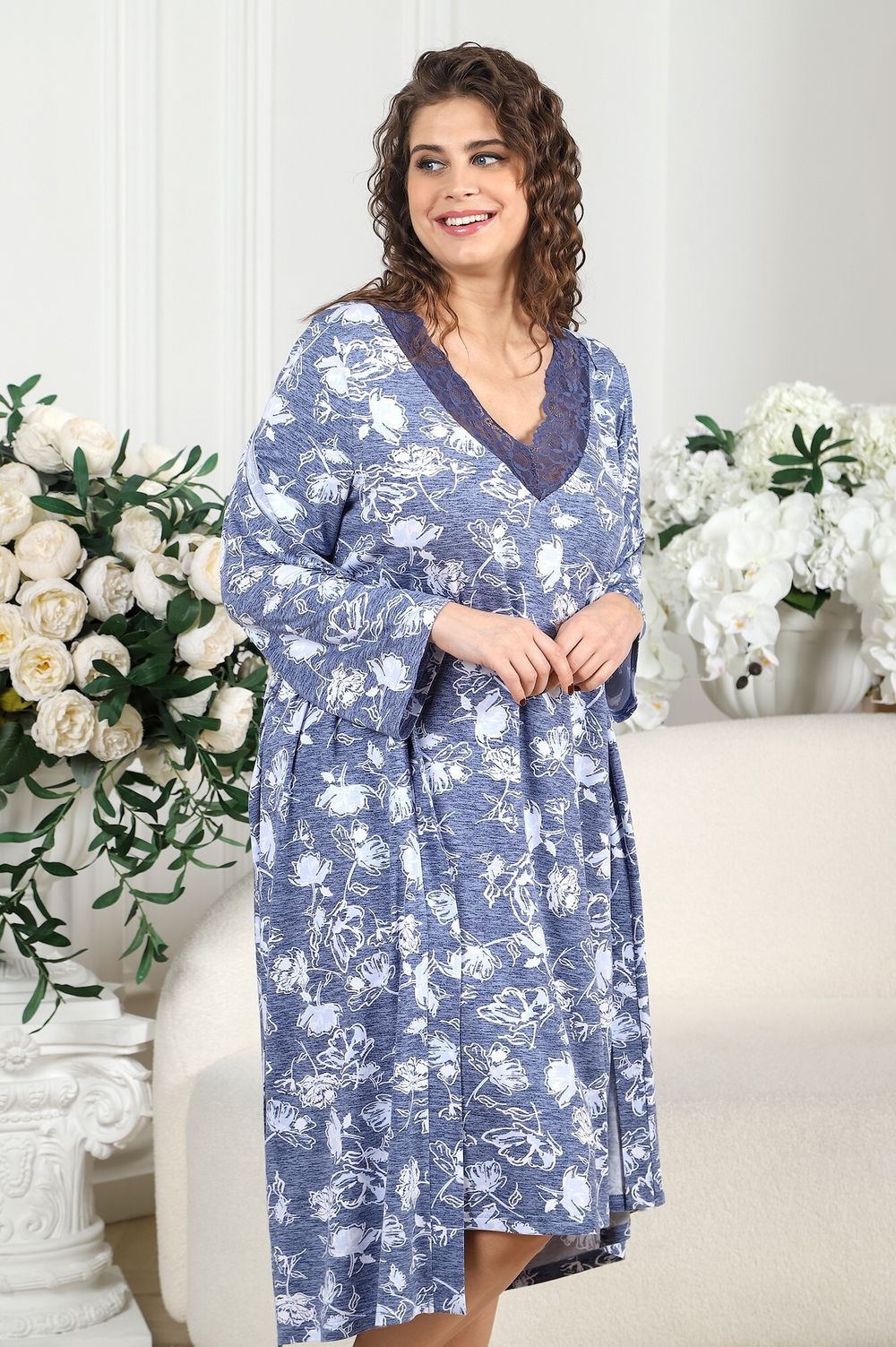 Халат Фрезия-4 Виотекс ИНДИГО