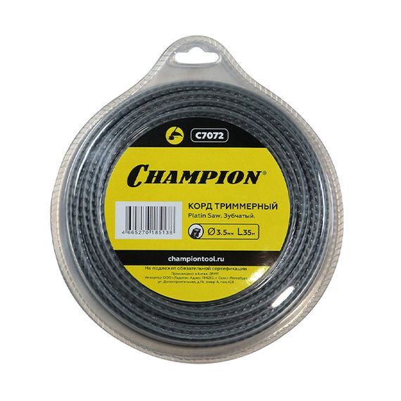 Корд триммерный Champion Platin Saw 3.5 мм x 35 м, C7072 (зубчатый)